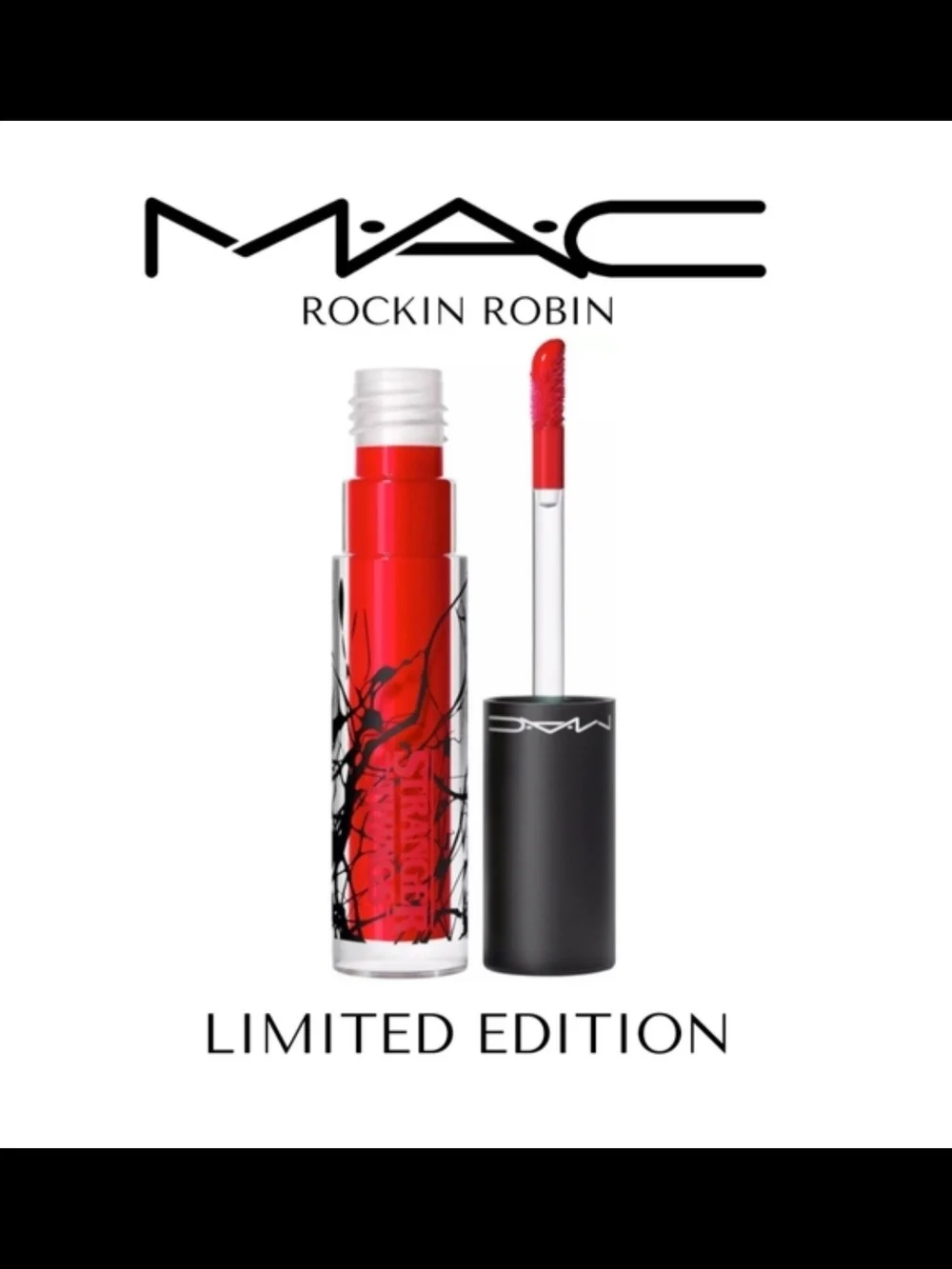 MAC Cosmetics Rockin Robin LIMITED EDITION STRANGER THINGS -Red Glossy Lipstick